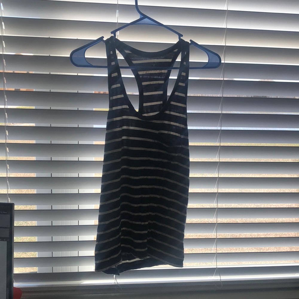 American Eagle Soft & Sexy Blue and White Stripe